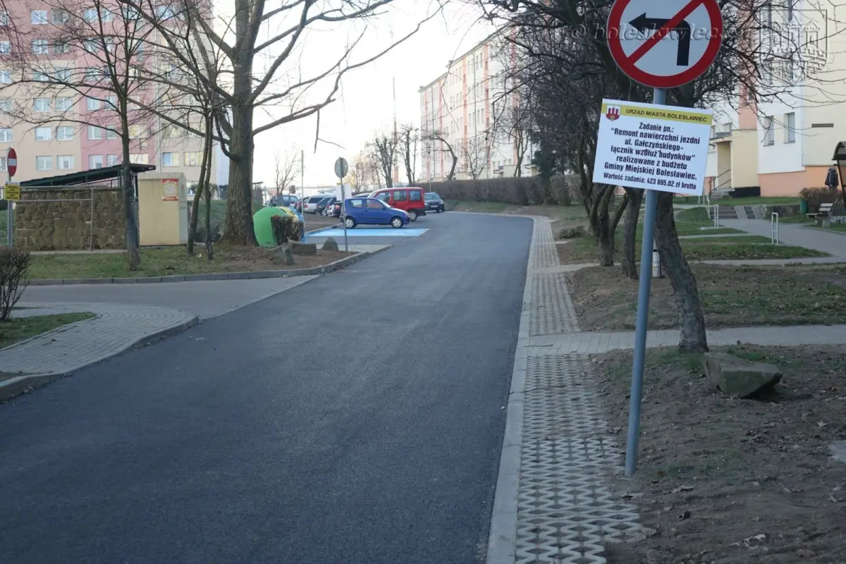 Nowa nawierzchnia przy Gałczyńskiego w Bolesławcu