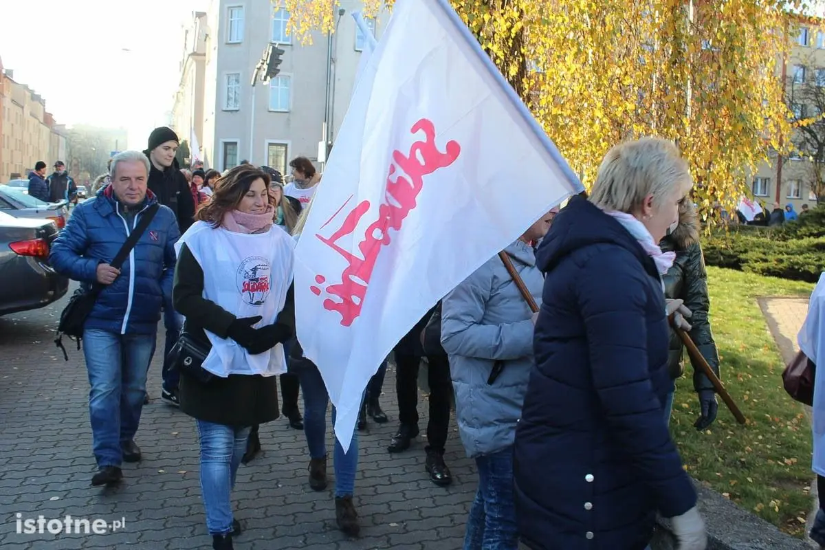 Pikieta przed firmą Gerresheimer w Bolesławcu