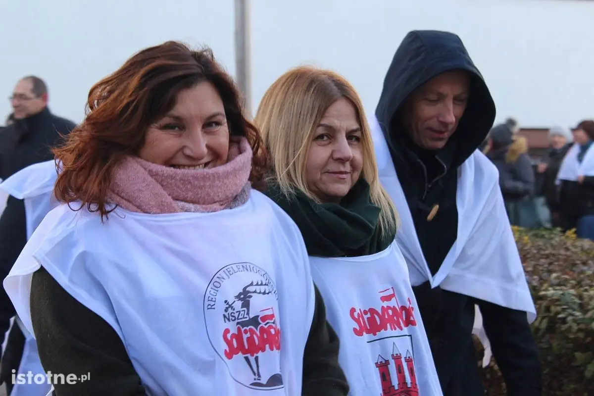 Pikieta przed firmą Gerresheimer w Bolesławcu