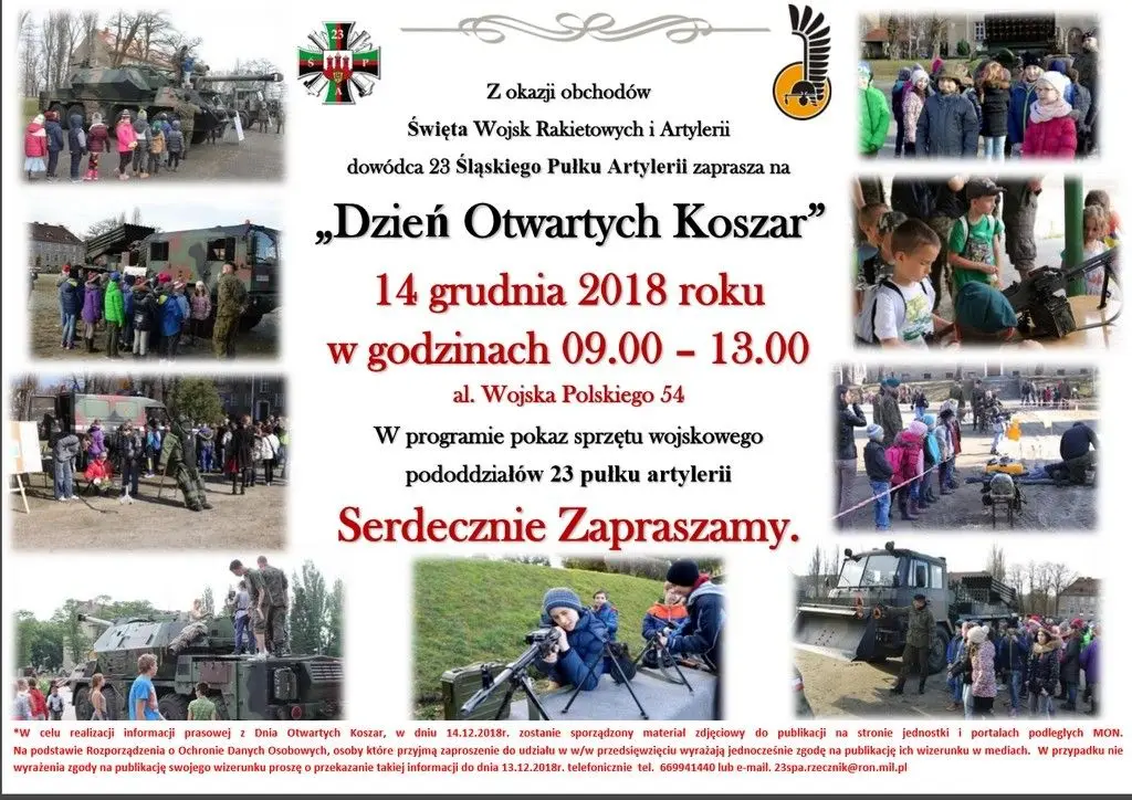 Artylerzyści zapraszają na Dzień Otwartych Koszar