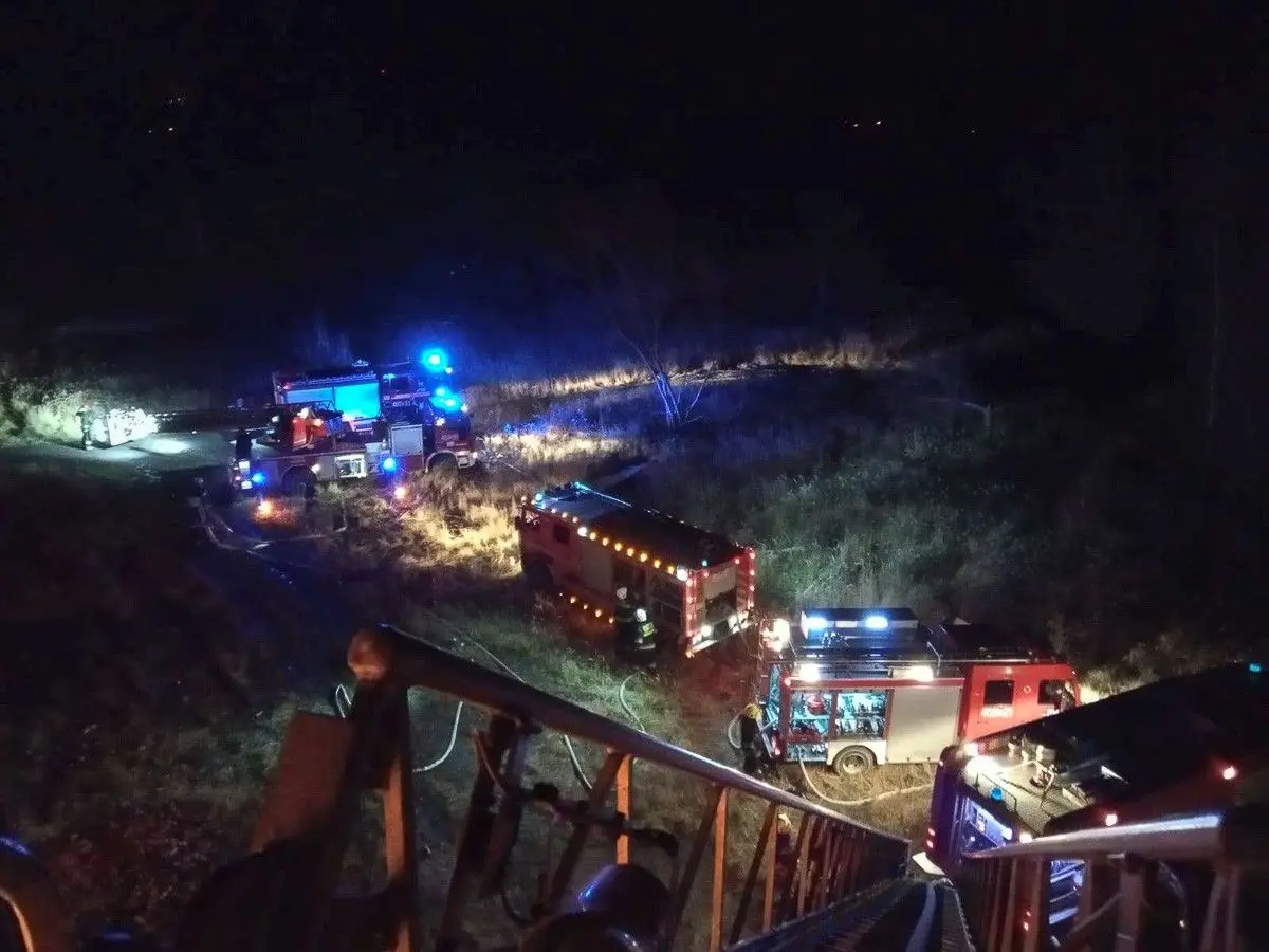 Pożar byłej klinkierni w Nowogrodźcu
