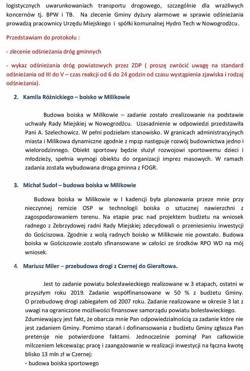 Nowogrodziec: Burmistrz Relich odpowiada opozycji. „Polityczny szantaż”