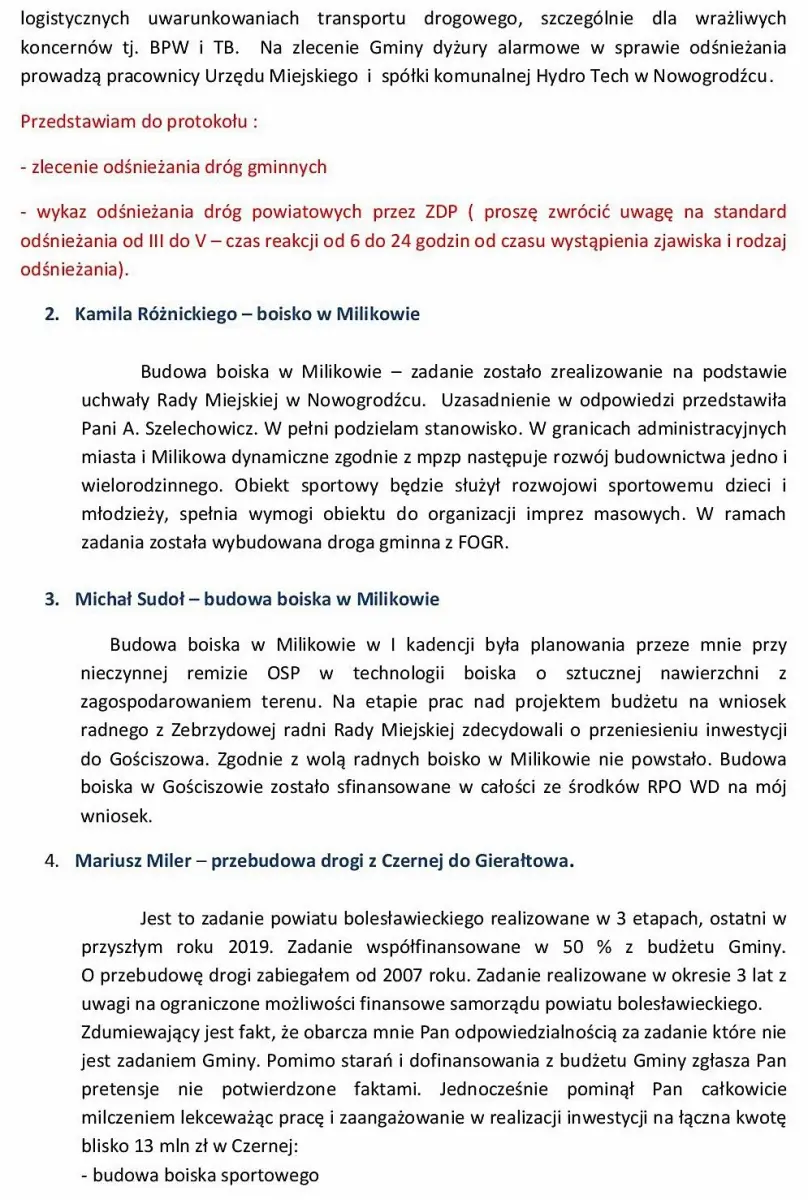 Nowogrodziec: Burmistrz Relich odpowiada opozycji. „Polityczny szantaż”