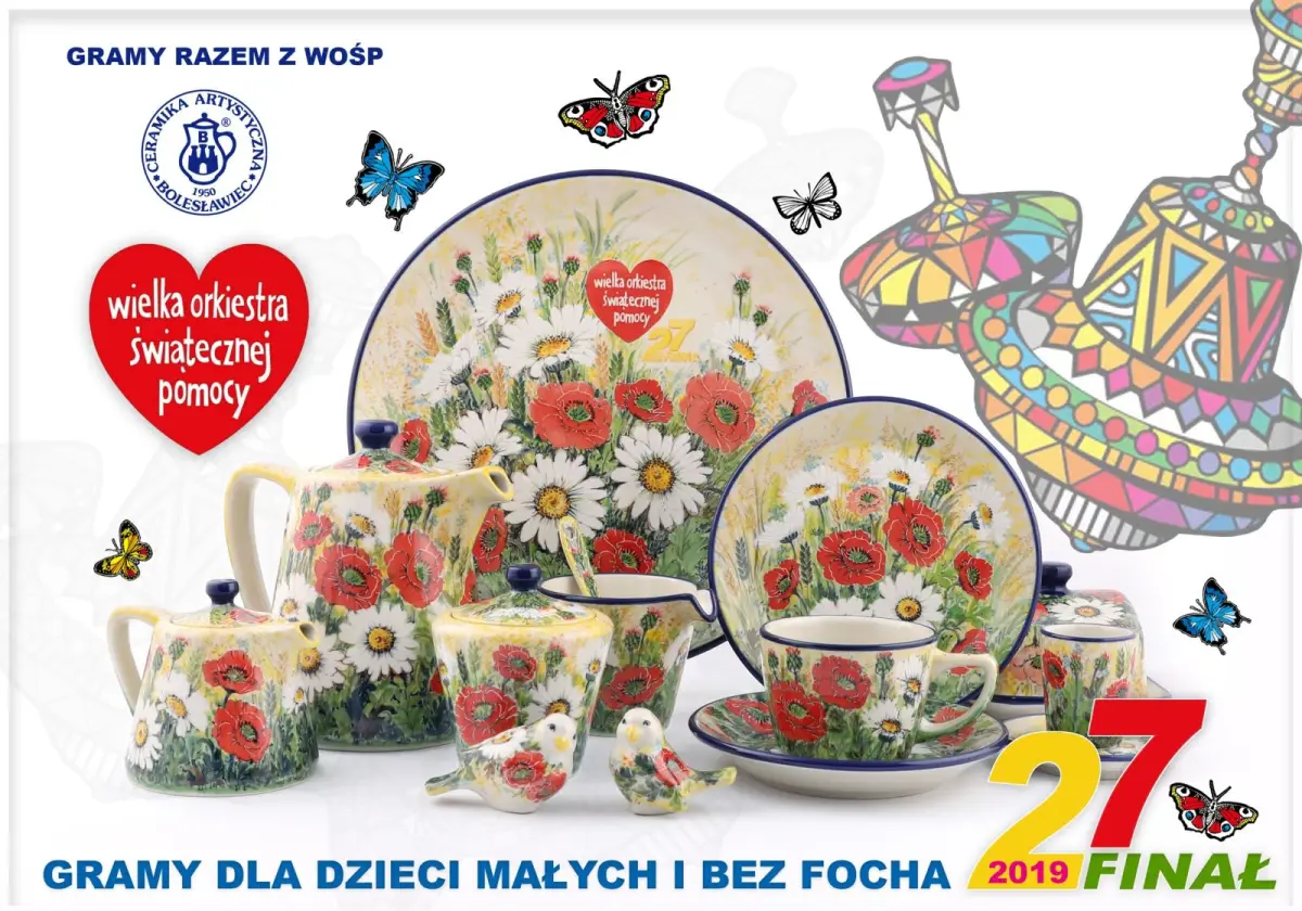 Gramy razem z WOŚP! Zestaw Jubileuszowy Ceramiki Artystycznej – Spółdzielni Rękodzieła Artystycznego