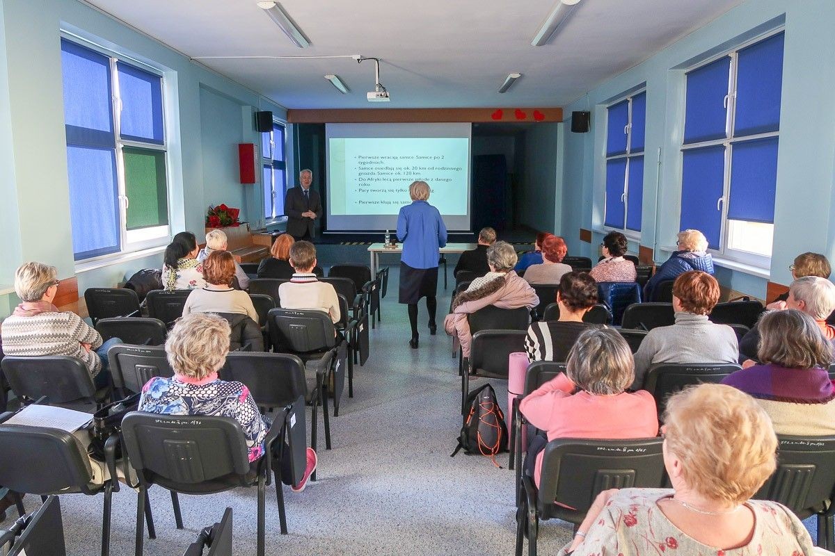 Wykład o bocianach na Uniwersytecie Trzeciego Wieku