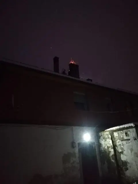 Pożar komina w Raciborowicach