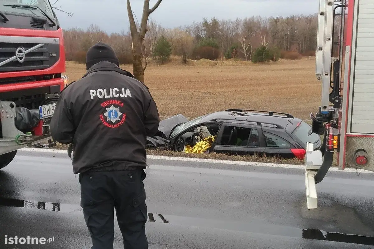 Wypadek koło Brzeźnika