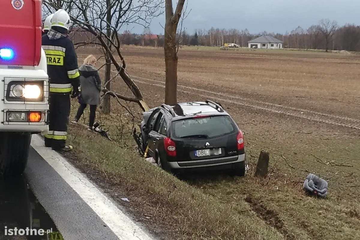 Wypadek koło Brzeźnika