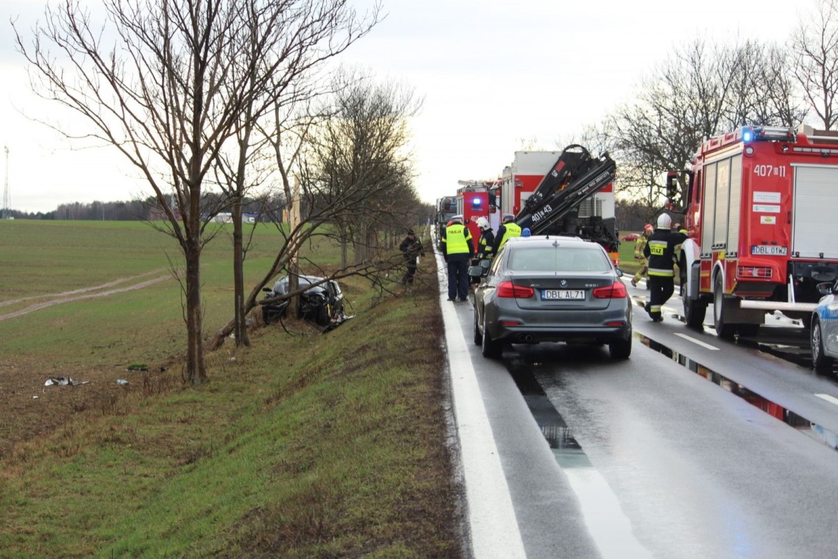 Wypadek koło Brzeźnika