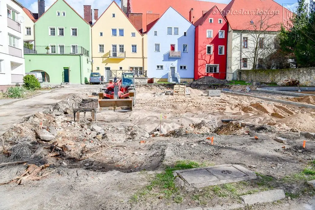 Trwa przebudowa zaplecza przy ul. Kościelnej