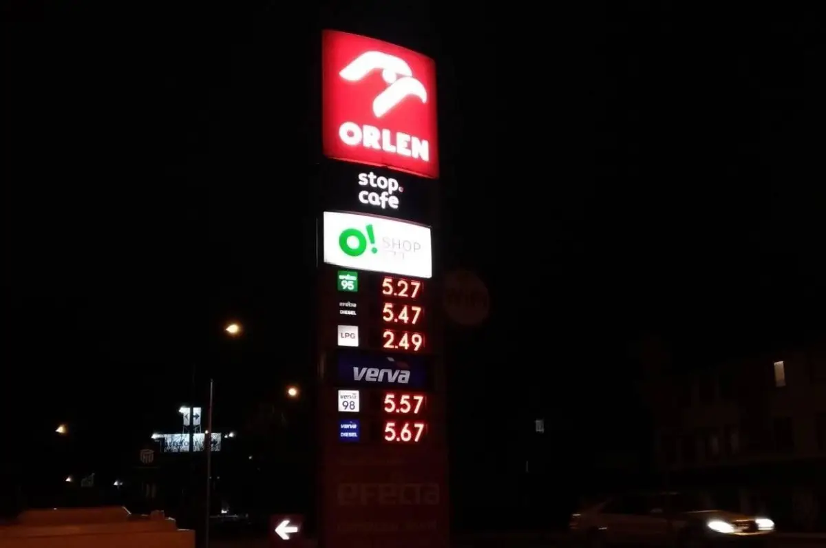 Ceny paliw na stacji PKN Orlen w Bolesławcu (25 marca 2019 roku).