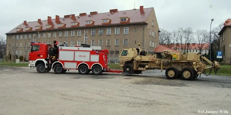Firefighters’ exercises with military equipment