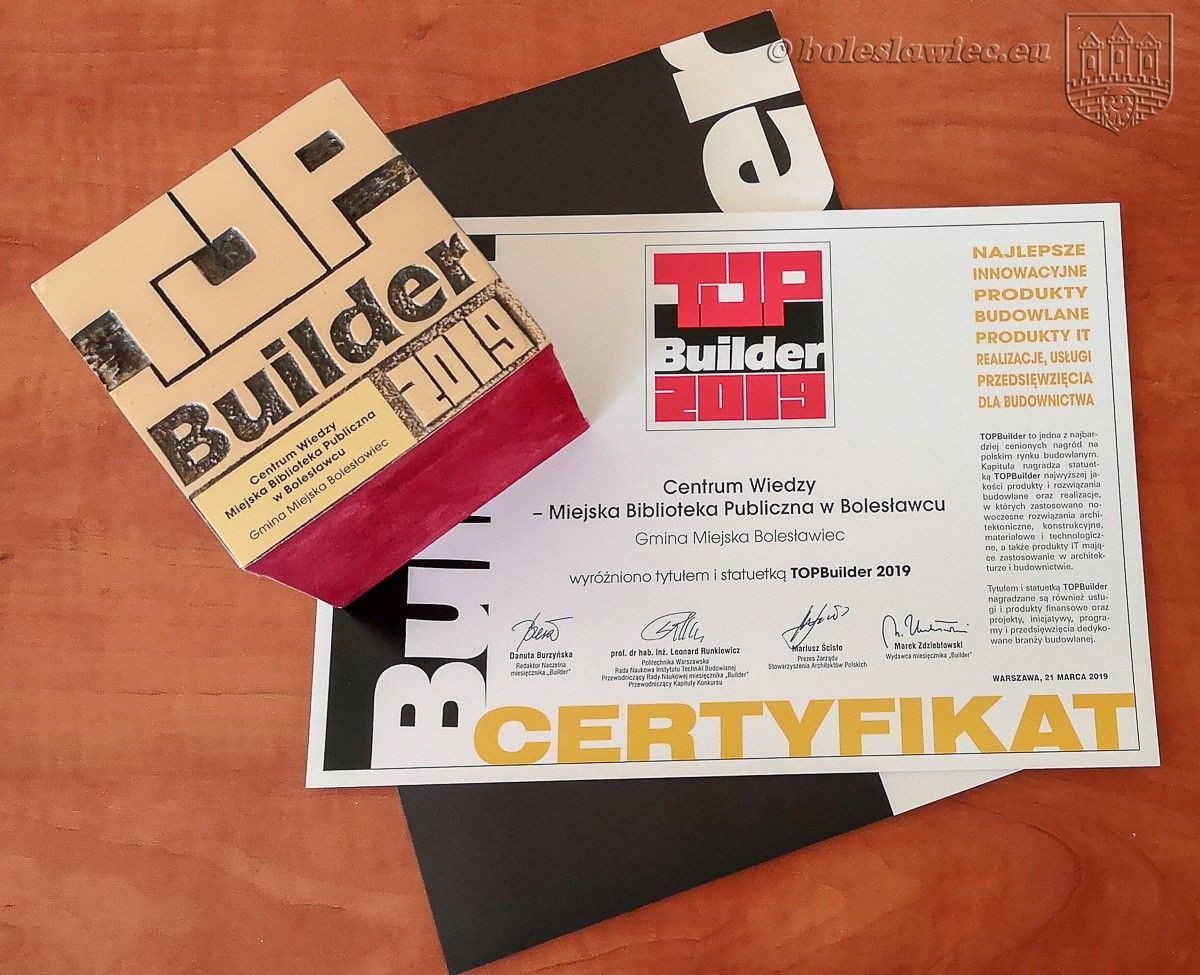 Centrum Wiedzy z prestiżową nagrodą TopBuilder 2019