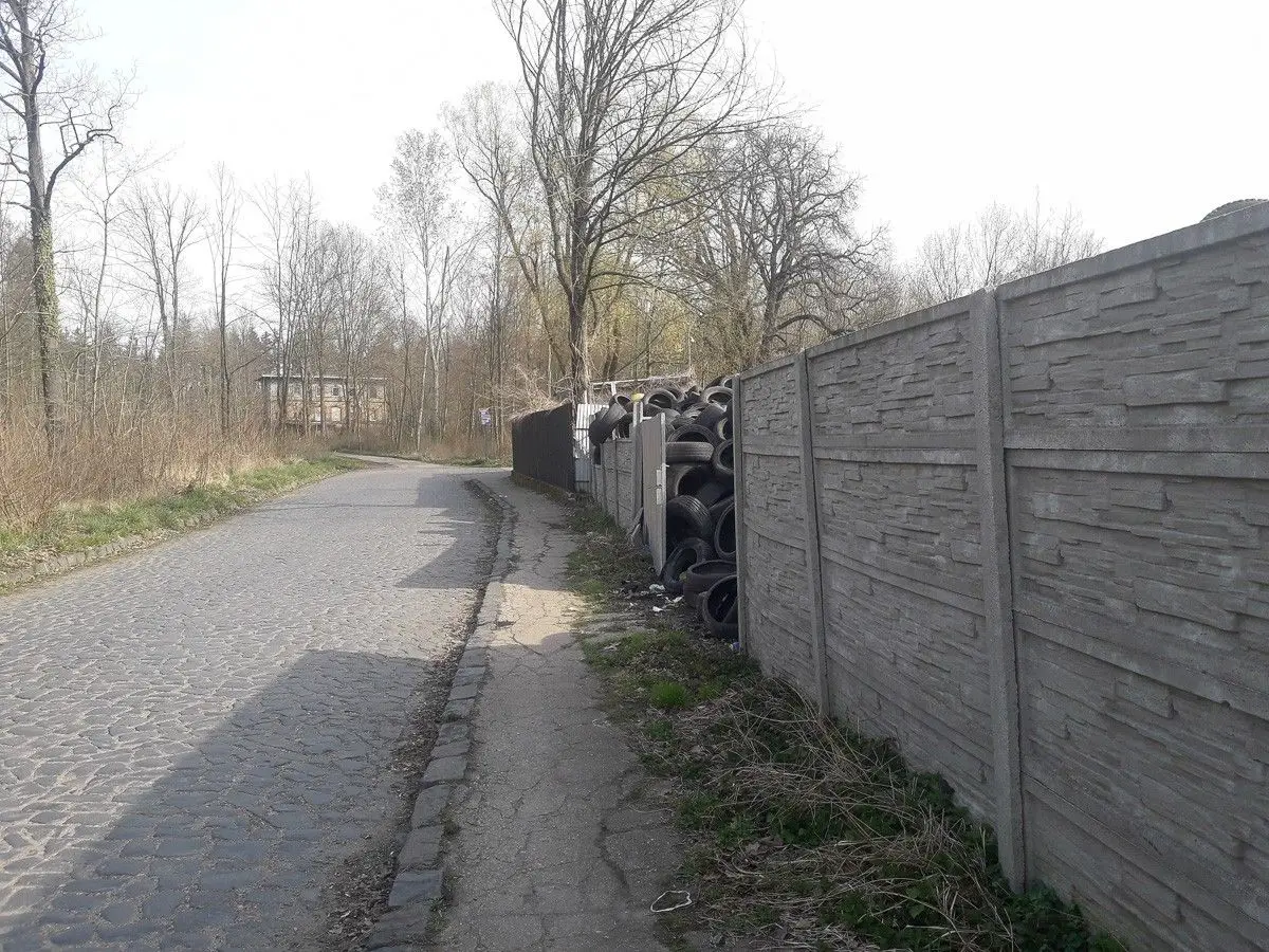 Chodnik w Zebrzydowej Stacyjnej (zdjęcie z 3 kwietnia)