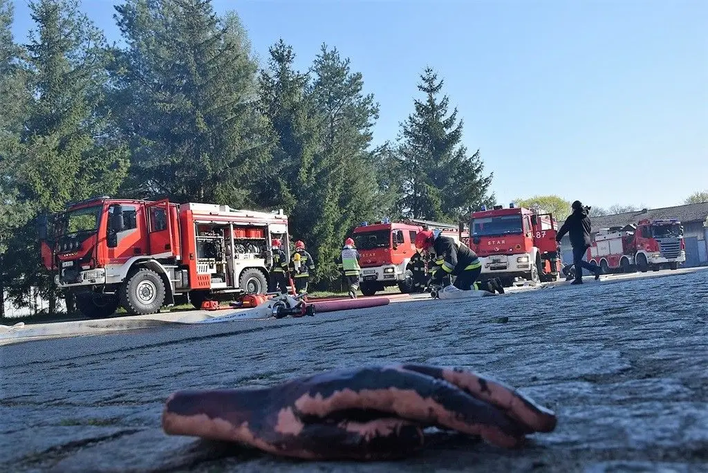 Alarm pożarowy w 23 Pułku Artylerii