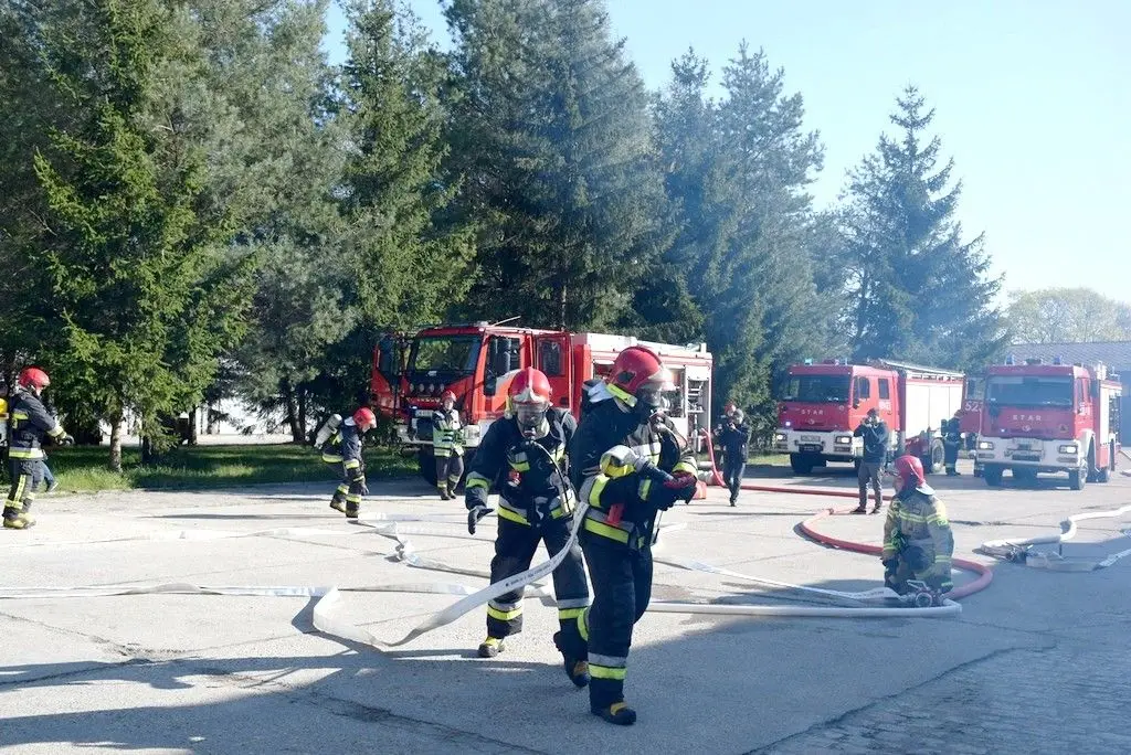 Alarm pożarowy w 23 Pułku Artylerii