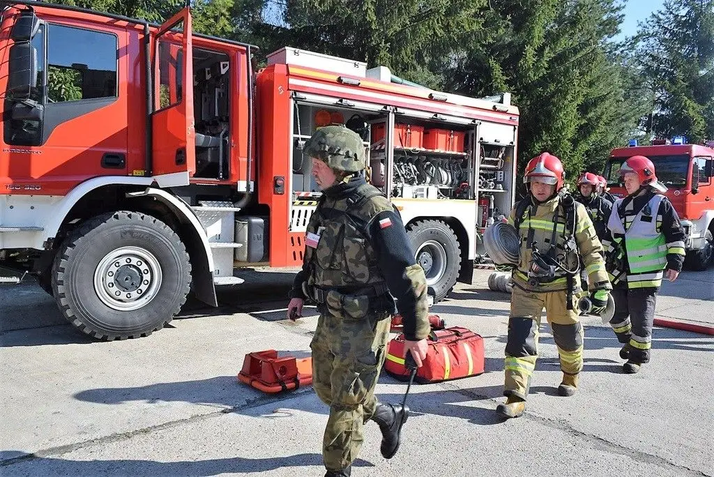 Alarm pożarowy w 23 Pułku Artylerii