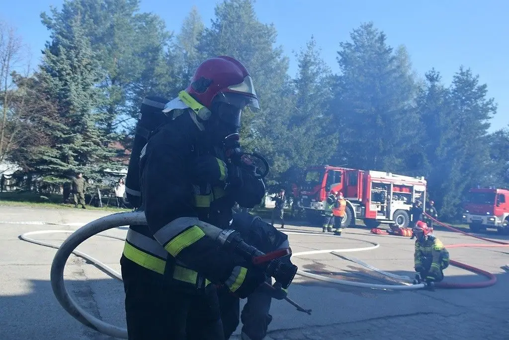 Alarm pożarowy w 23 Pułku Artylerii