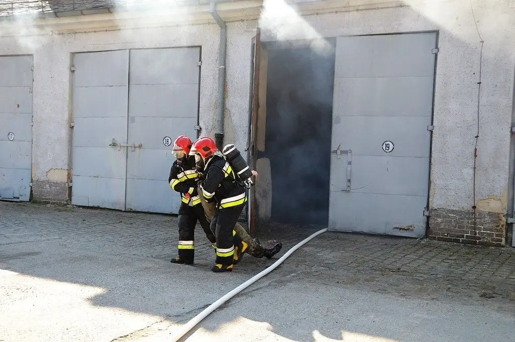 Alarm pożarowy w 23 Pułku Artylerii