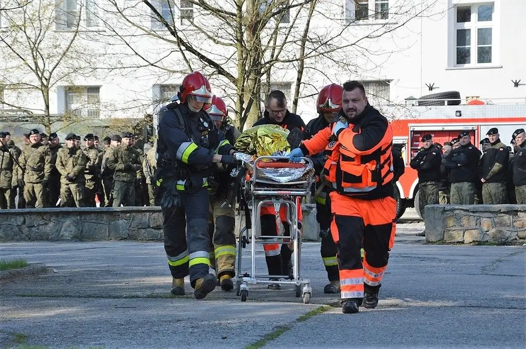 Alarm pożarowy w 23 Pułku Artylerii