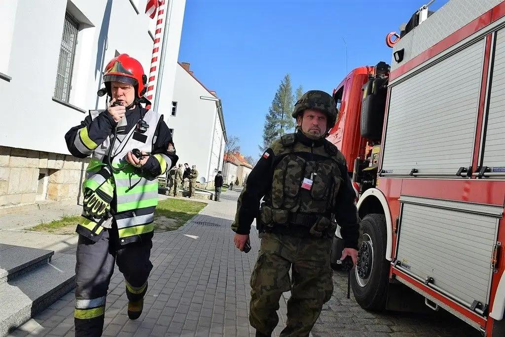 Alarm pożarowy w 23 Pułku Artylerii