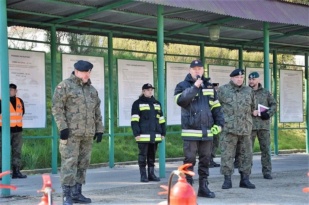 Alarm pożarowy w 23 Pułku Artylerii
