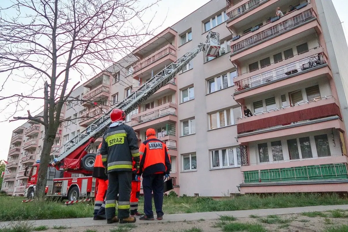 Akcja strażaków przy ul. Jana Pawła II