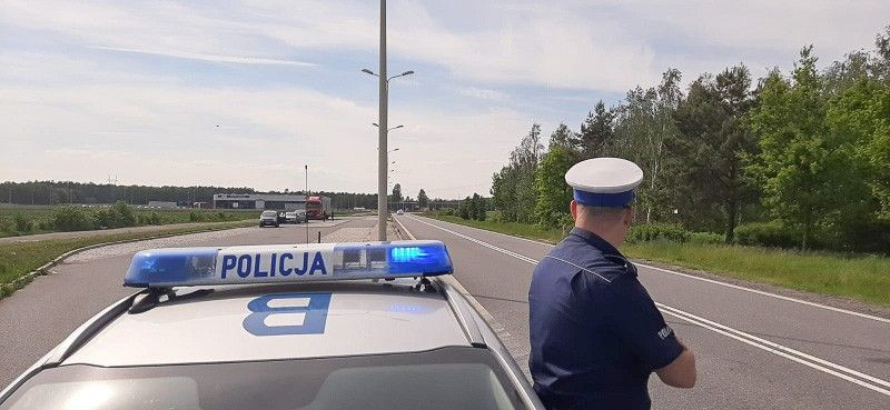 Policjanci zabezpieczali wyścig kolarski