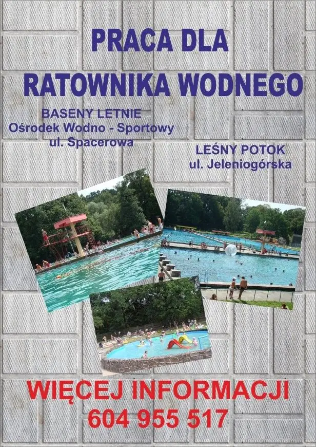 Praca dla ratownika wodnego - plakat