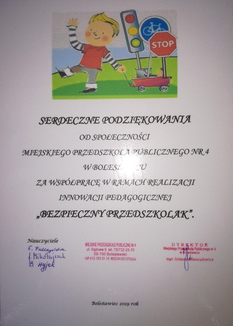 Bolesławieccy policjanci z medalem od… przedszkolaków