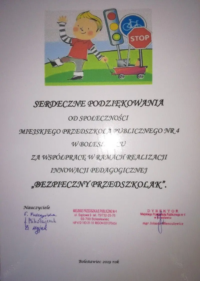 Bolesławieccy policjanci z medalem od… przedszkolaków
