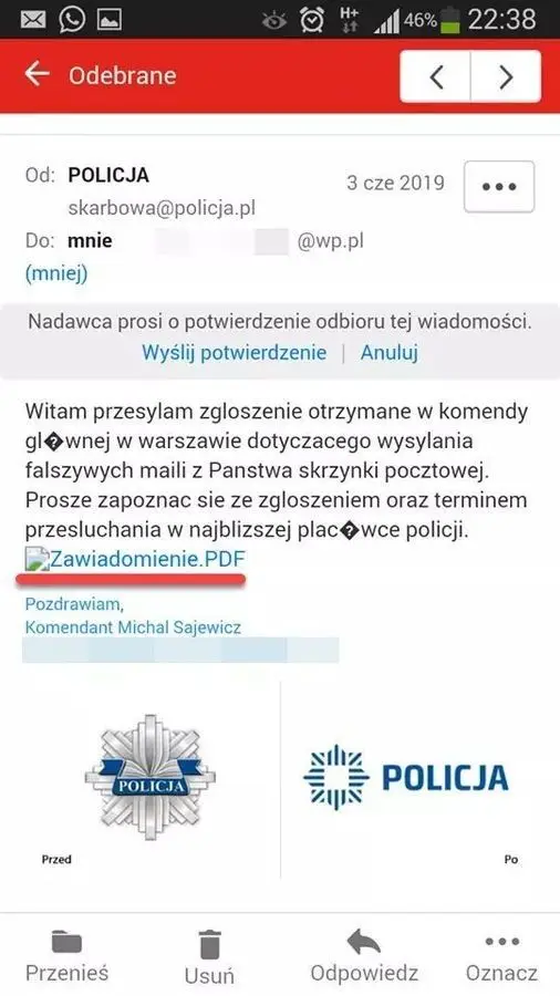 Fałszywa wiadomość