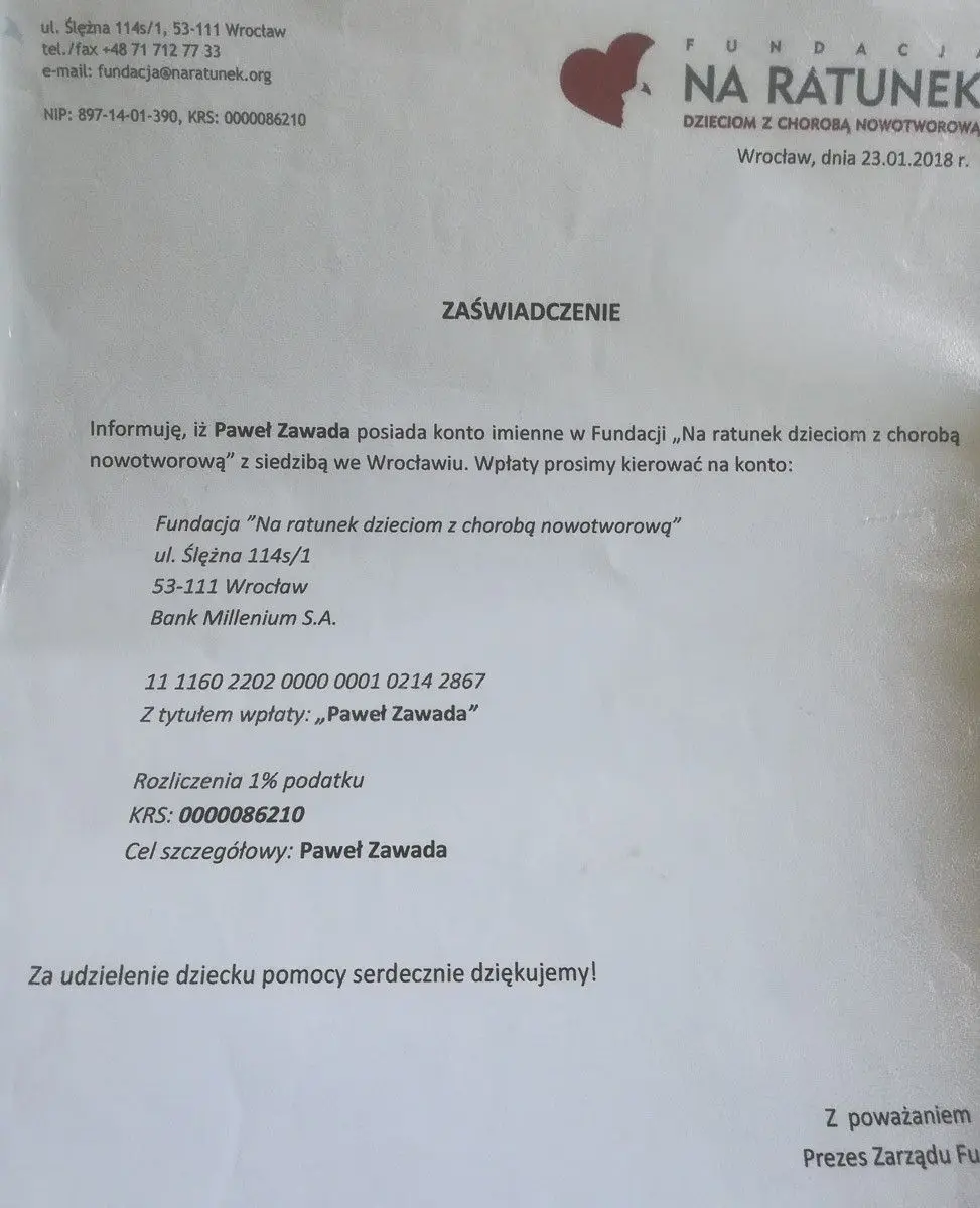 Adres Fundacji