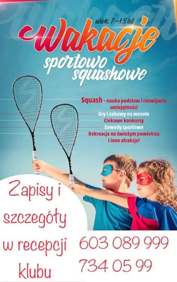 Letnie sportowe półkolonie w Squashstacji