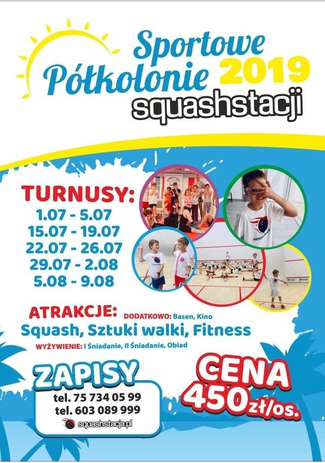 Letnie sportowe półkolonie w Squashstacji