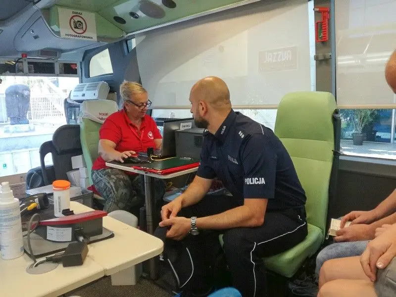 Policjanci oddali krew