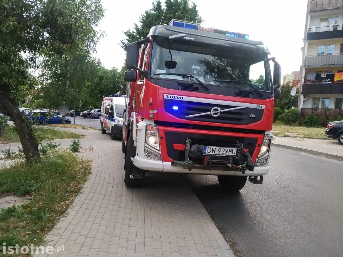 Emergency services operation on Starzyńskiego Street