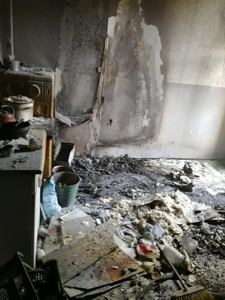 Pożar w budynku przy ul. Sienkiewicza w Nowogrodźcu