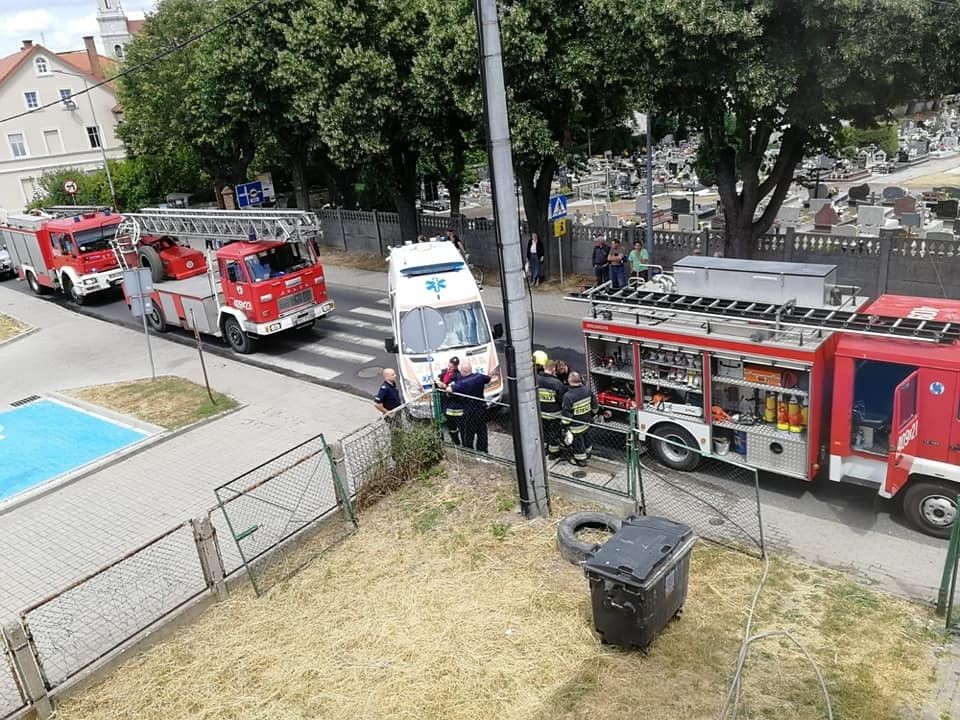 Pożar w budynku przy ul. Sienkiewicza w Nowogrodźcu