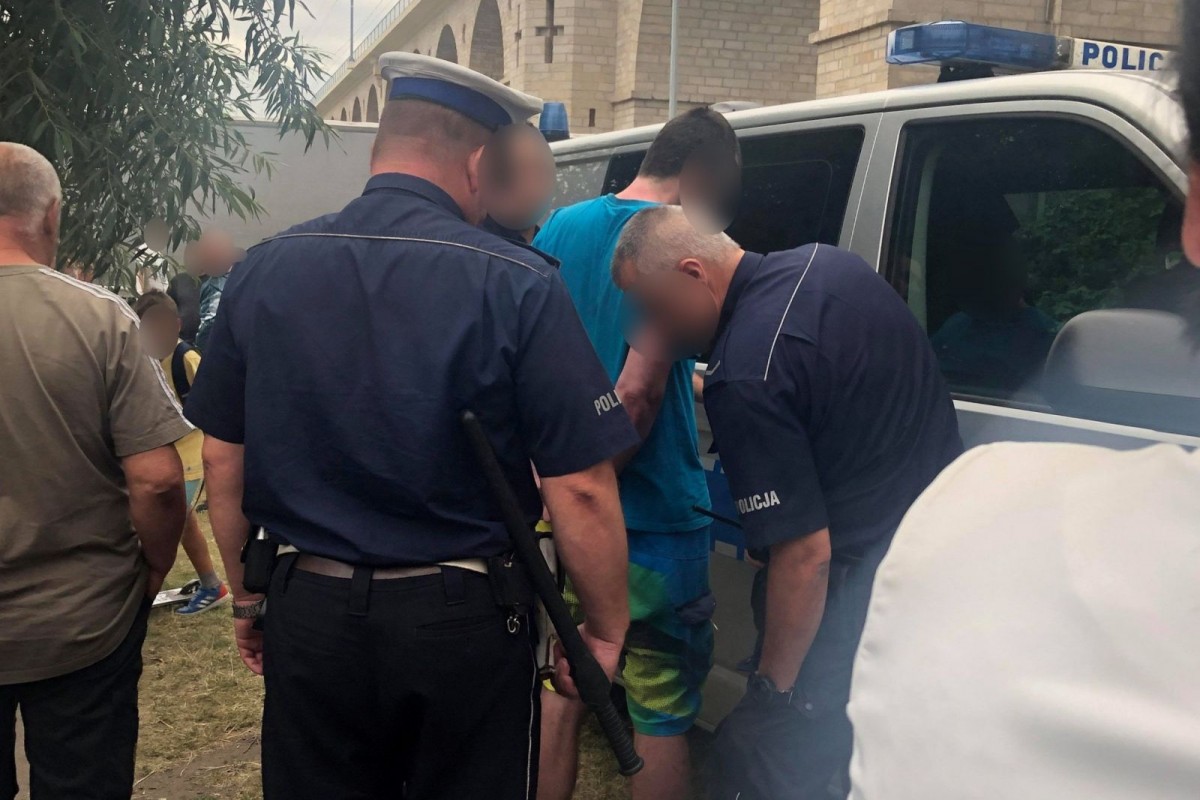 Zatrzymany mężczyzna