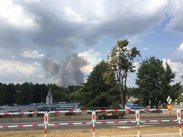 Poważny pożar koło cmentarza Kutuzowa