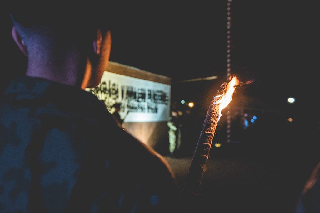 Pancerniacy świętowali po zmroku