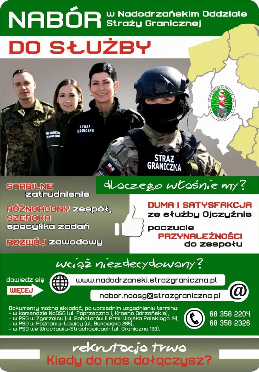 Jest praca w Straży Granicznej