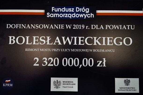 Promesa na dofinansowanie mostu przy ul. Mostowej