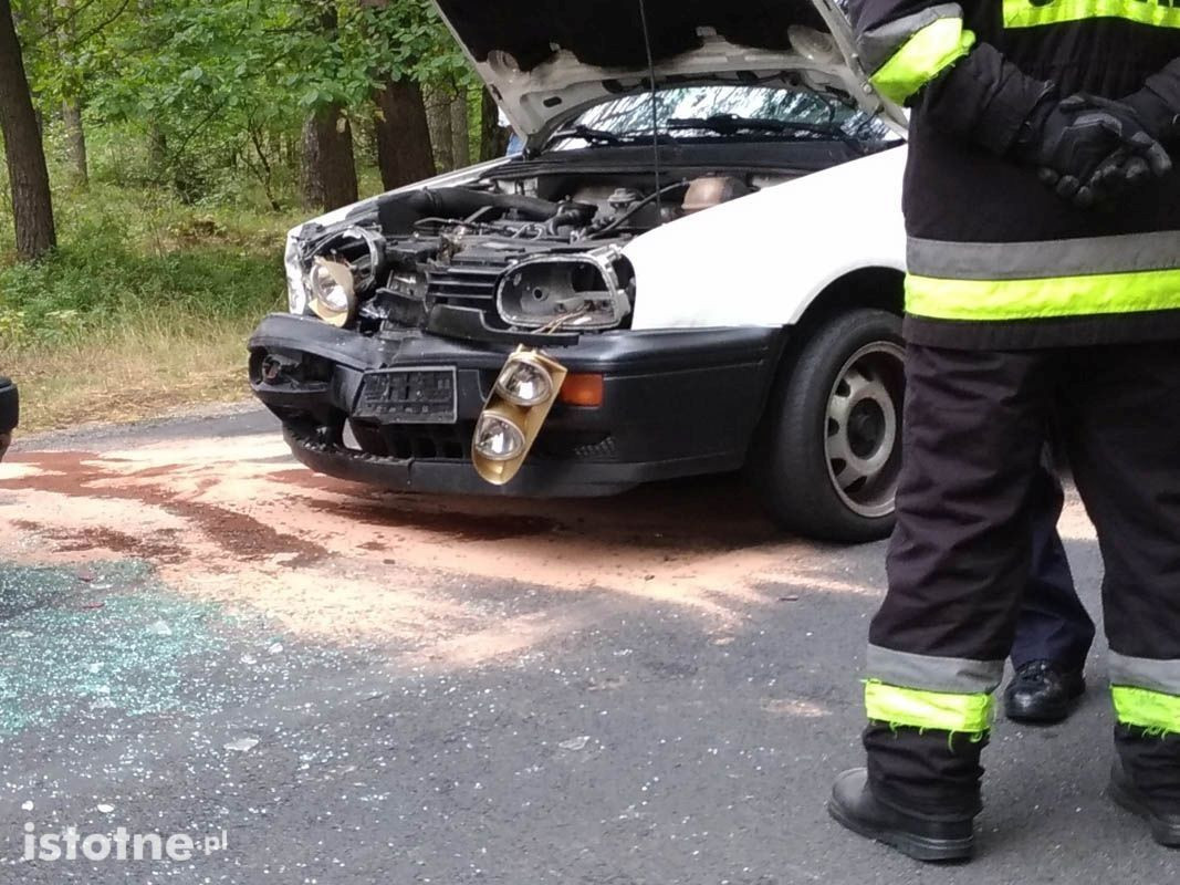 Zderzenie trzech aut koło Kliczkowa