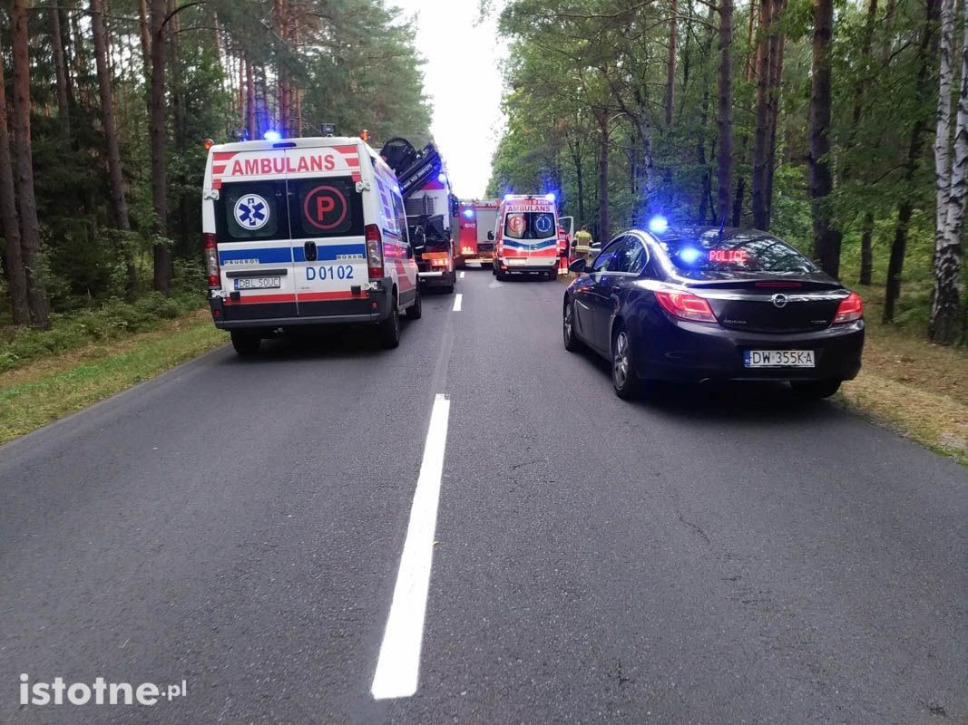 Zderzenie trzech aut koło Kliczkowa