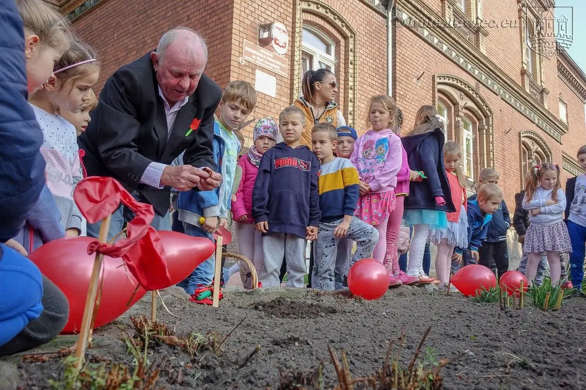 Preschoolers planted “Tulips of Power” to support seriously ill children