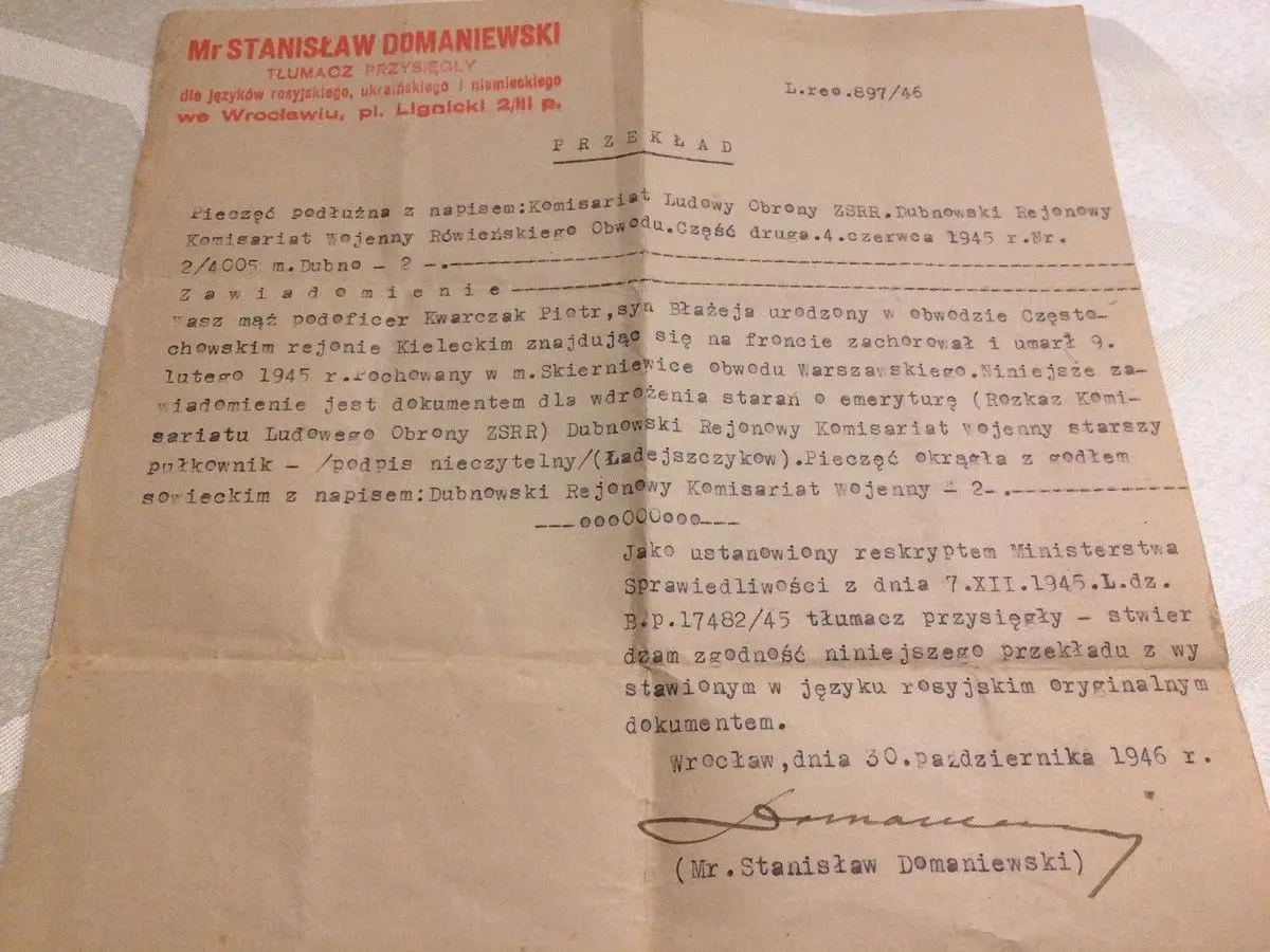 Piotr Kwarciak. Walczył w Legionach, uratował 15 Żydów. Prawdopodobnie zamordowali go sowieci