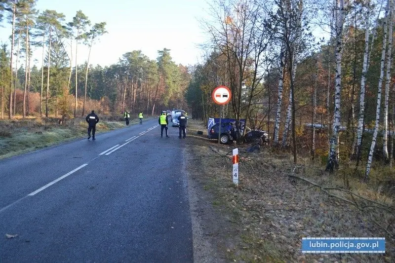 Bmw uderzyło w drzewo. 34-latka zginęła na miejscu, 23-letni kierowca w ciężkim stanie