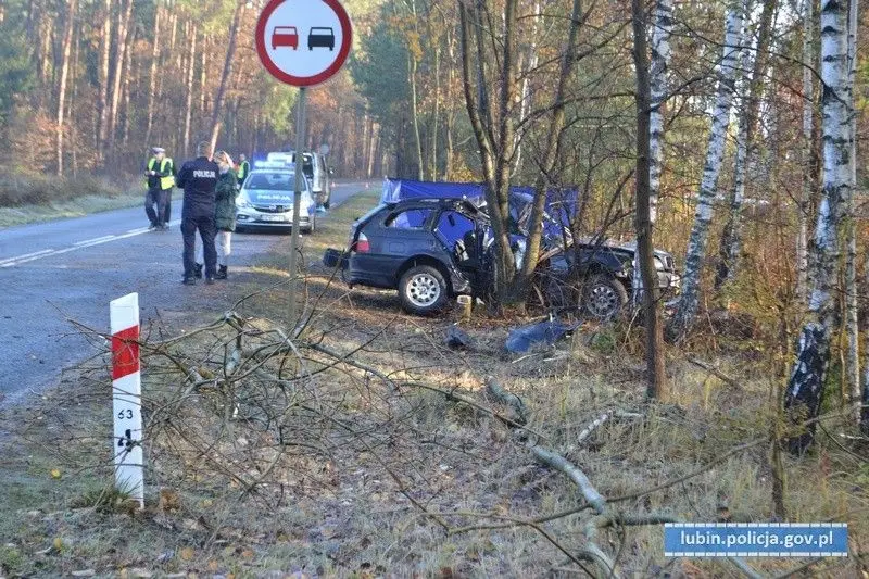 Bmw uderzyło w drzewo. 34-latka zginęła na miejscu, 23-letni kierowca w ciężkim stanie